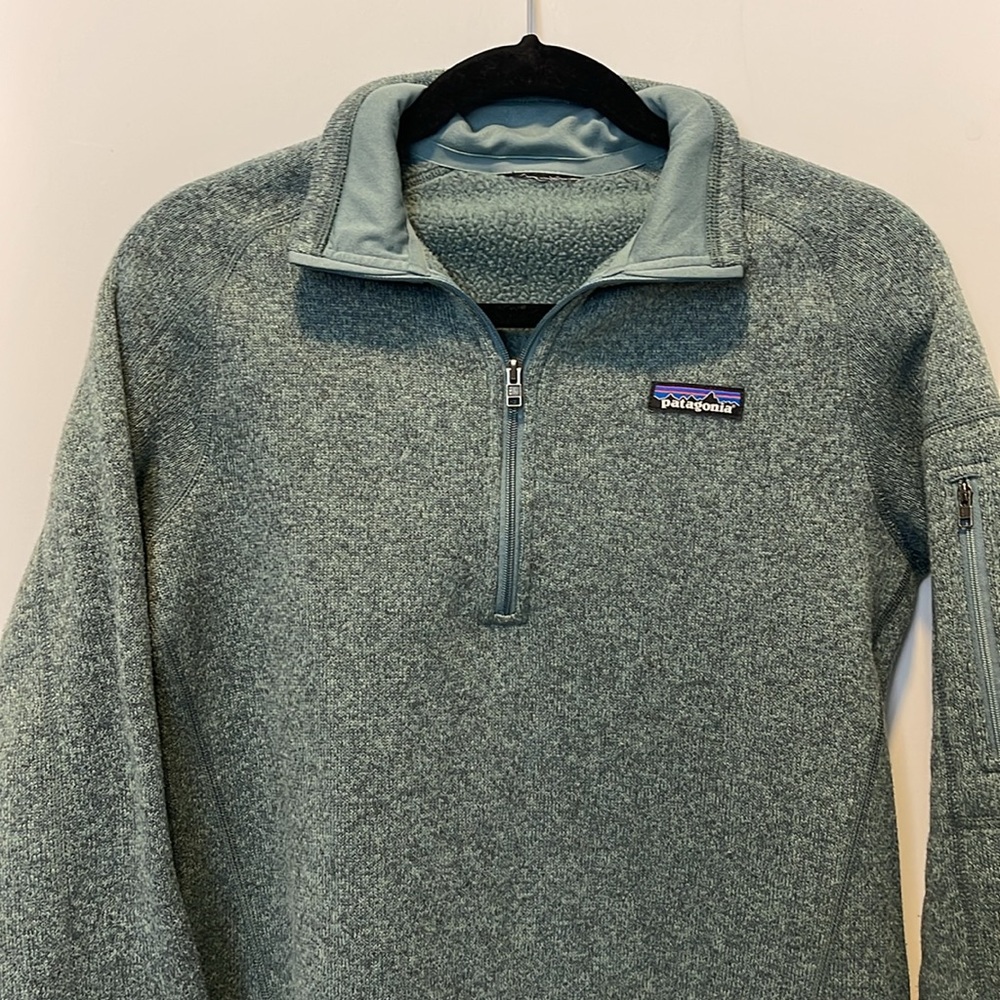 Patagonia Better Sweater Blue 1/4 Zip Pullover NO SIZE TAG SEE MEASUREMENTS - Picture 3 of 10